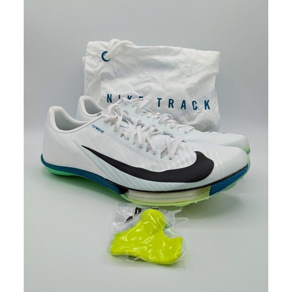 Nike Air Zoom Maxfly 2 White/Green Track Spikes Fd8395-102 Men’s 9/Women's 10.5 - Picture 1 of 7